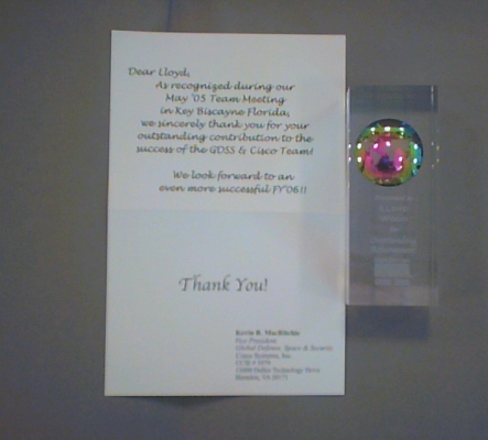 GDSS award and letter