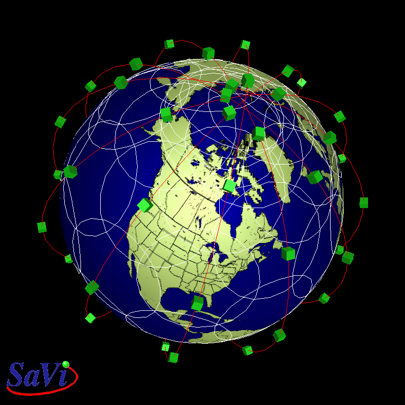 idealised 66-active-satellite Iridium design