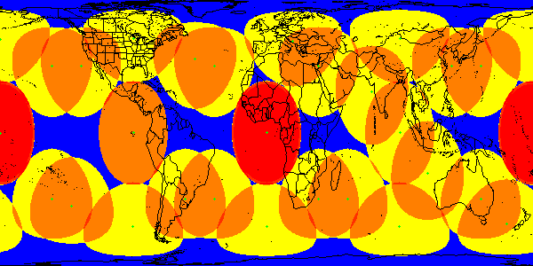 earth coverage by Orbcomm