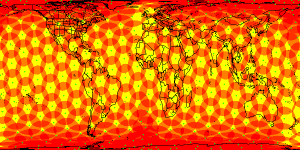 earth coverage by 288-active-satellite design