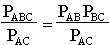 PABC/PAC = PAB.PBC/PAC