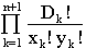 multiples from k is 1 to (n+1) of D-subscript-k!/[(x-subscript-k)!(y-subscript-k)!