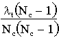 lambda-subscript-t(Nc-1)/[Nc(Nc-1)]